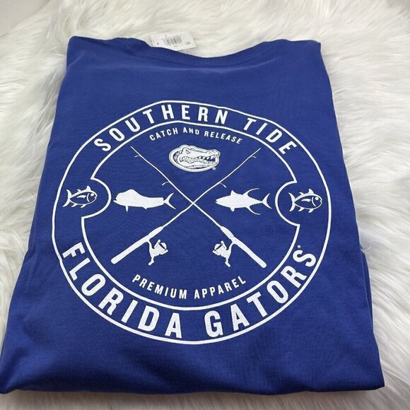 NEW Southern Tide Men 2XL Florida Gators UF Long Sleeve Catch and Release Tee - Picture 1 of 8